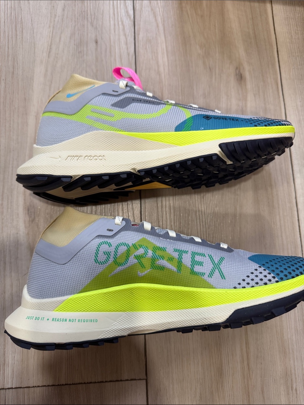 Nike Trail Running Shoes in Grey, Neon Yellow, Teal, Pink